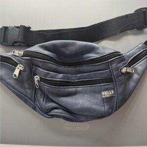 Black Leather Women’s Waist Bag